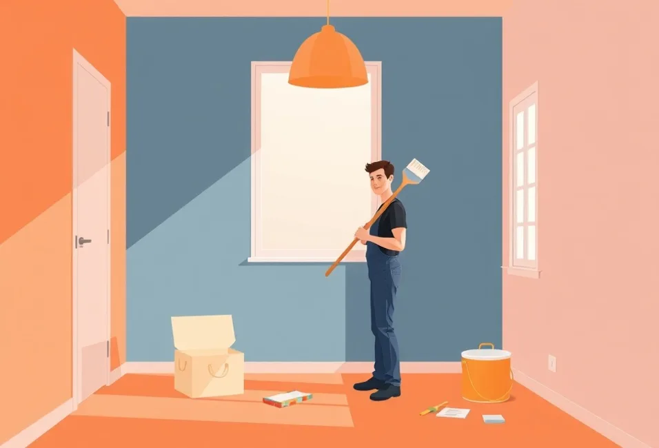Intérieur rénové après travaux de peinture à Saint-Priest